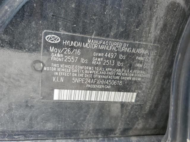 2017 Hyundai Sonata Se VIN: 5NPE24AFXHH450618 Lot: 51707474