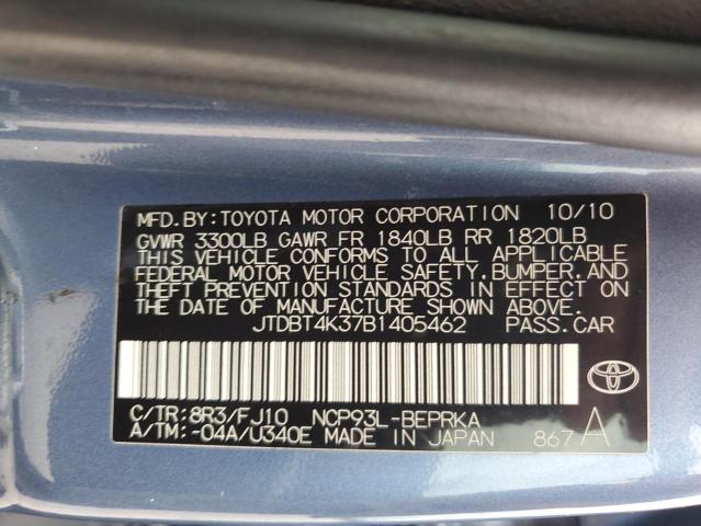 2011 Toyota Yaris VIN: JTDBT4K37B1405462 Lot: 55130264