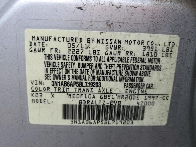 2011 Nissan Sentra 2.0 VIN: 3N1AB6AP5BL719203 Lot: 55527344