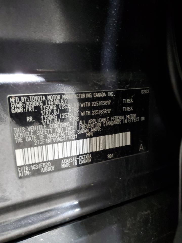 2T3F1RFV0NC271031 2022 Toyota Rav4 Le