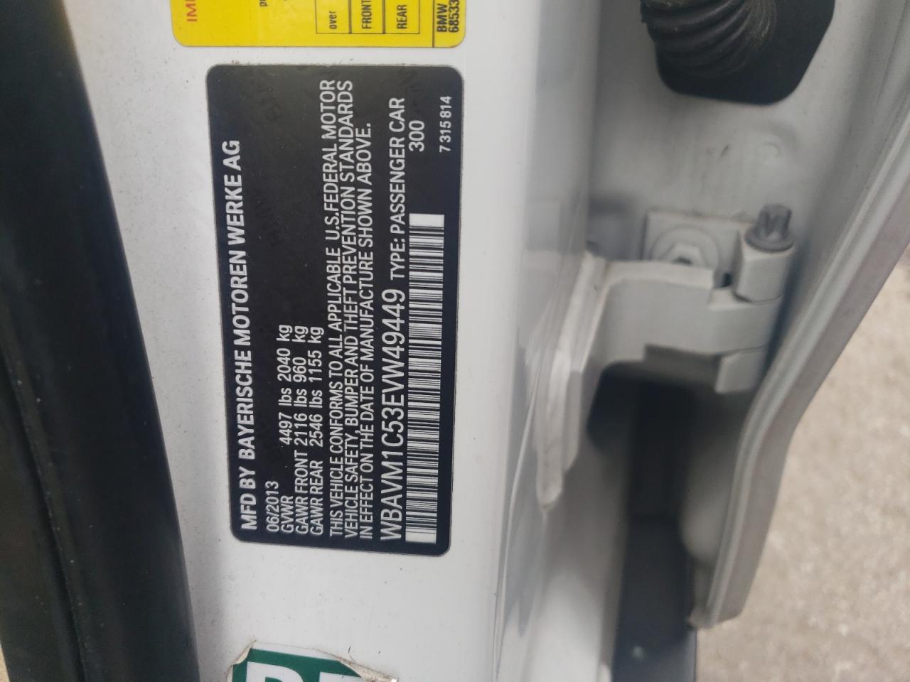 WBAVM1C53EVW49449 2014 BMW X1 Sdrive28I