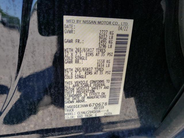 2022 NISSAN FRONTIER S - 1N6ED1EJXNN670678