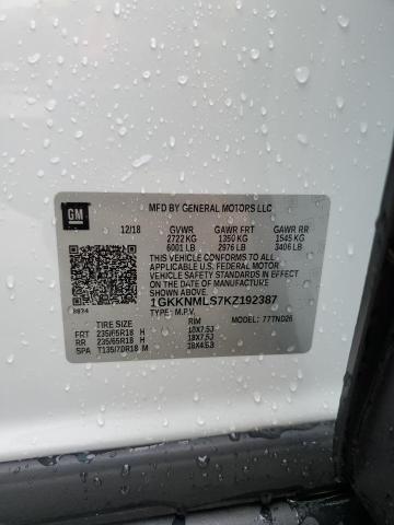 2019 GMC Acadia Slt-1 VIN: 1GKKNMLS7KZ192387 Lot: 54693504