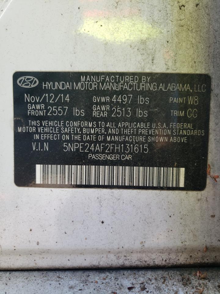 5NPE24AF2FH131615 2015 Hyundai Sonata Se