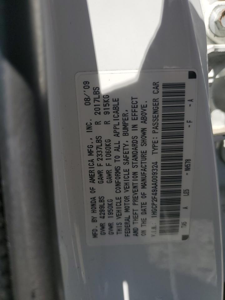 1HGCP2F49AA009324 2010 Honda Accord Lxp