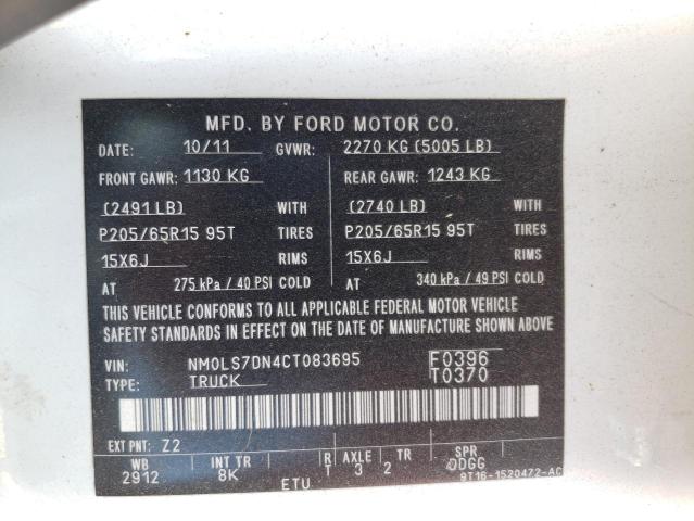 2012 Ford Transit Connect Xlt VIN: NM0LS7DN4CT083695 Lot: 56008164