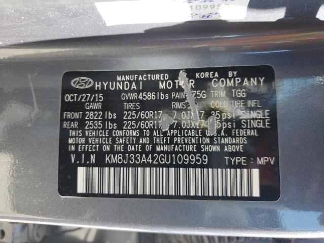 KM8J33A42GU109959 2016 Hyundai Tucson Limited