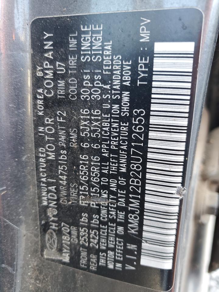 KM8JM12B28U712653 2008 Hyundai Tucson Gls