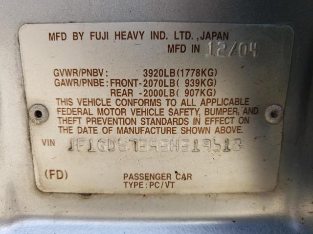 2005 Subaru Impreza Rs VIN: JF1GD67595H519618 Lot: 53163314