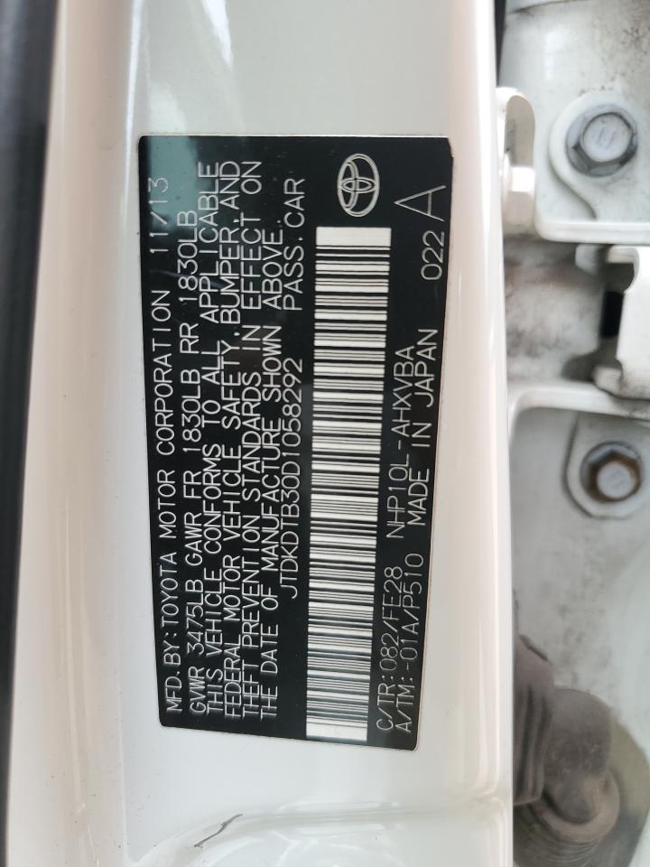 JTDKDTB30D1058292 2013 Toyota Prius C