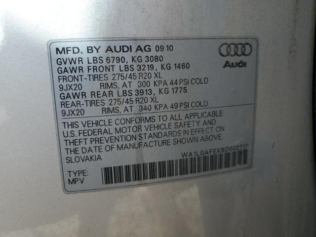 2011 Audi Q7 Premium Plus VIN: WA1LGAFEXBD002717 Lot: 54069144