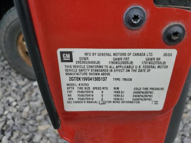 2004 GMC New Sierra K1500 VIN: 2GTEK19V041385137 Lot: 56757964