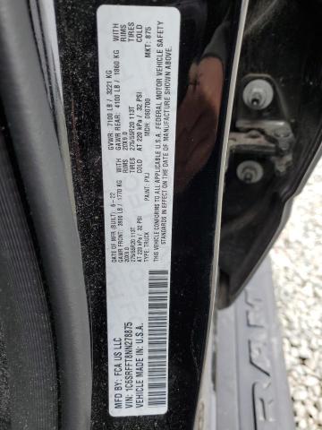 2022 Ram 1500 Big Horn/Lone Star VIN: 1C6SRFFT8NN278875 Lot: 54919354