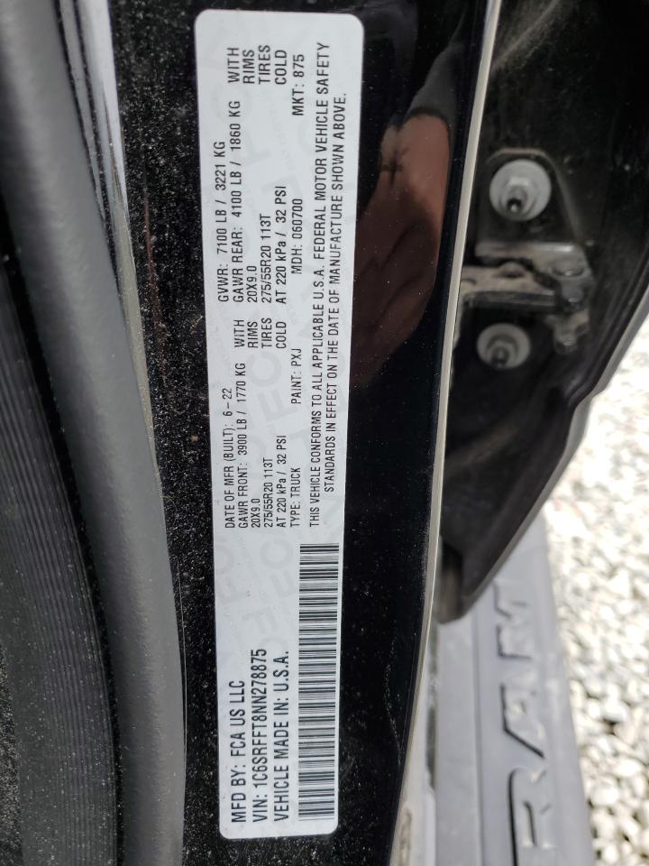 1C6SRFFT8NN278875 2022 Ram 1500 Big Horn/Lone Star