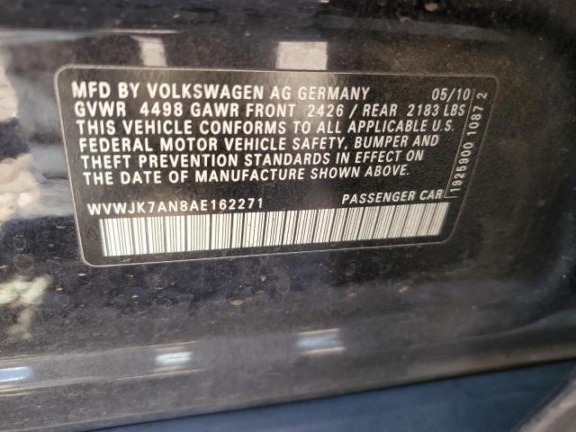 2010 Volkswagen Passat Komfort VIN: WVWJK7AN8AE162271 Lot: 53002544