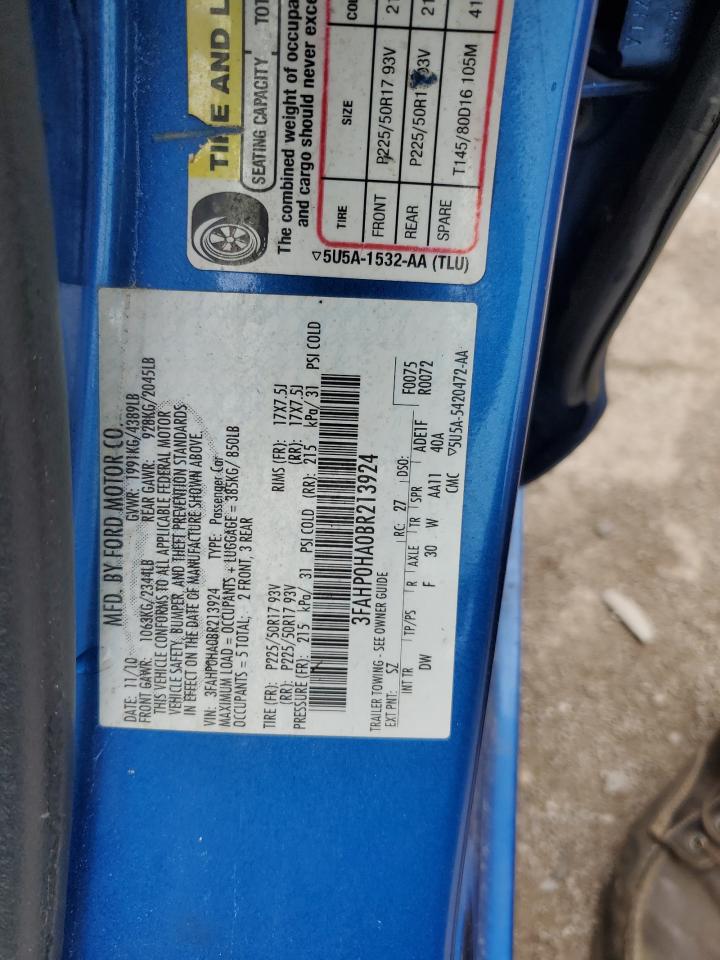 3FAHP0HA0BR213924 2011 Ford Fusion Se