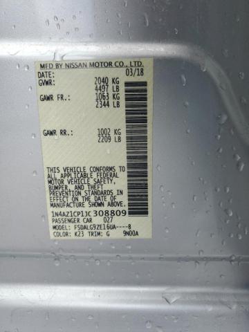 2018 Nissan Leaf S VIN: 1N4AZ1CP1JC308809 Lot: 54321184