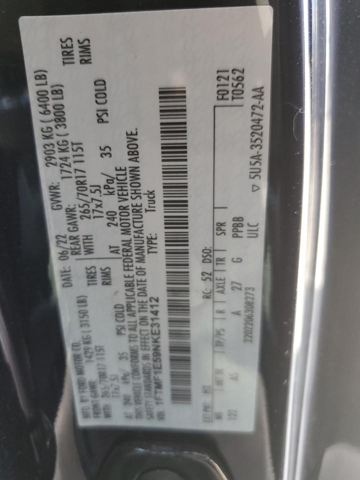 1FTMF1E59NKE31412 2022 Ford F150