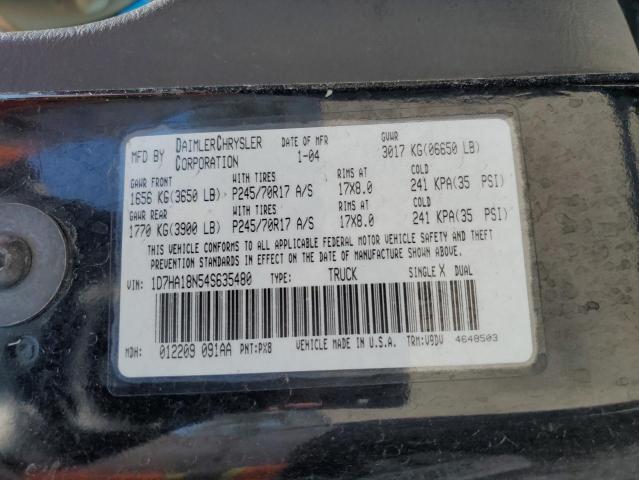 2004 Dodge Ram 1500 St VIN: 1D7HA18N54S635480 Lot: 55320284