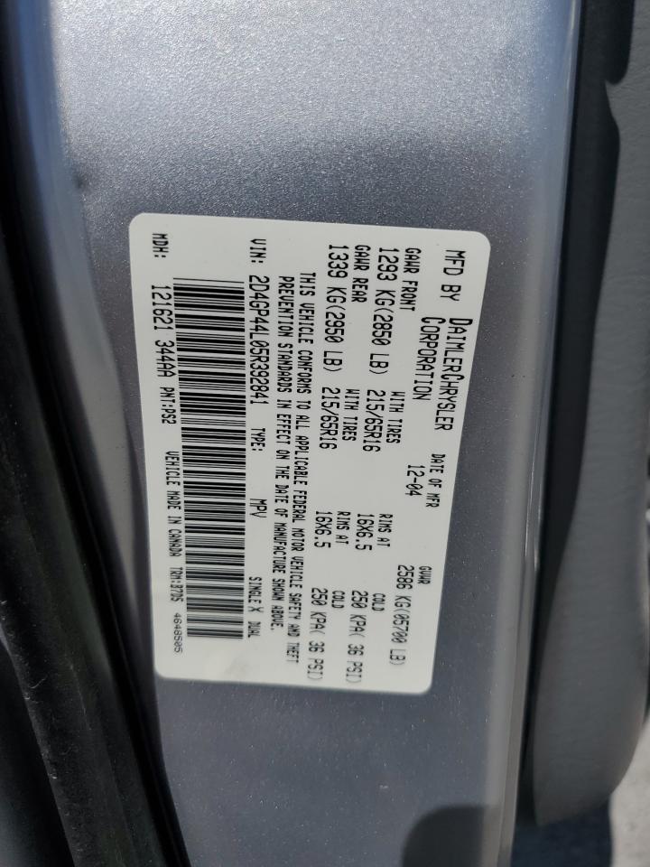 2D4GP44L05R392841 2005 Dodge Grand Caravan Sxt