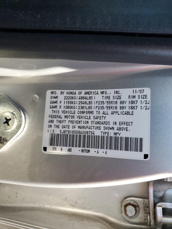 5J8TB18568A008754 2008 Acura Rdx Technology