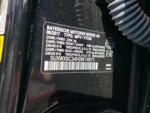 2017 BMW X3 xDrive28I VIN: 5UXWX9C34H0W74971 Lot: 56163674