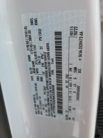 2022 Ford F150 Supercrew VIN: 1FTFW1E82NKD55938 Lot: 56531364