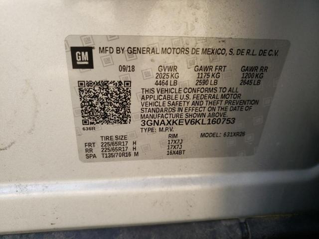 3GNAXKEV6KL160753 2019 CHEVROLET EQUINOX - Image 13