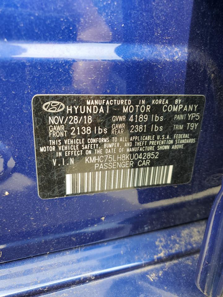 KMHC75LH8KU042852 2019 Hyundai Ioniq