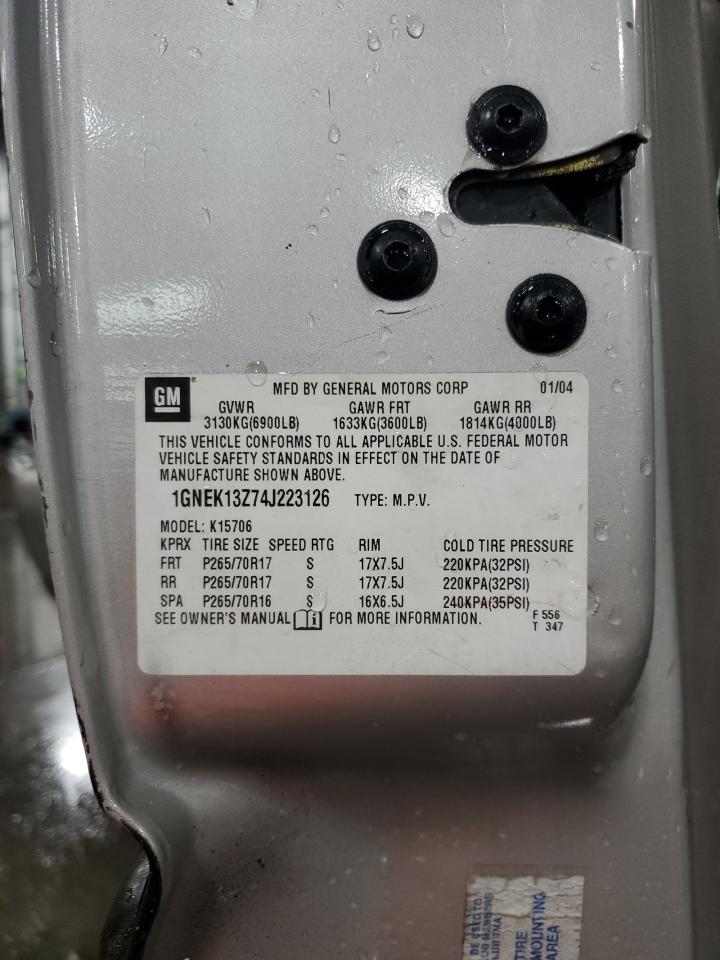 1GNEK13Z74J223126 2004 Chevrolet Tahoe K1500