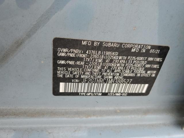 2021 SUBARU CROSSTREK - JF2GTHRC1MH388527
