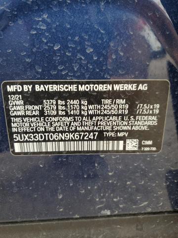 2022 BMW X4 XDRIVE3 - 5UX33DT06N9K67247