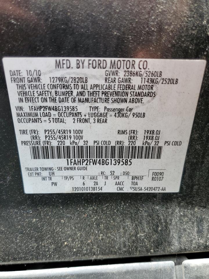 1FAHP2FW4BG139585 2011 Ford Taurus Limited