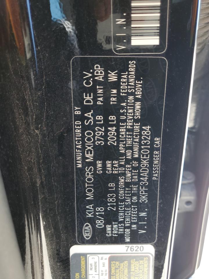 3KPF34AD9KE013284 2019 Kia Forte Gt Line