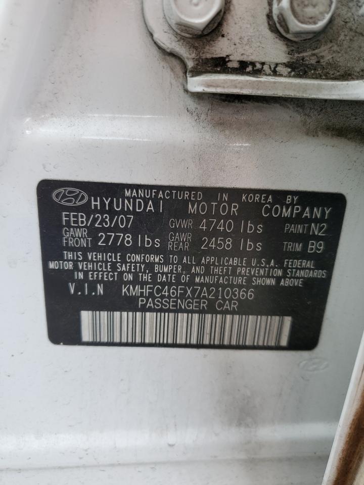 KMHFC46FX7A210366 2007 Hyundai Azera Se