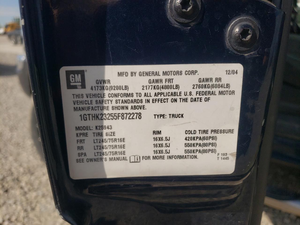 1GTHK23255F872278 2005 GMC Sierra K2500 Heavy Duty