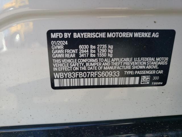 2024 BMW I4 XDRIVE WBY83FB07RFS60933