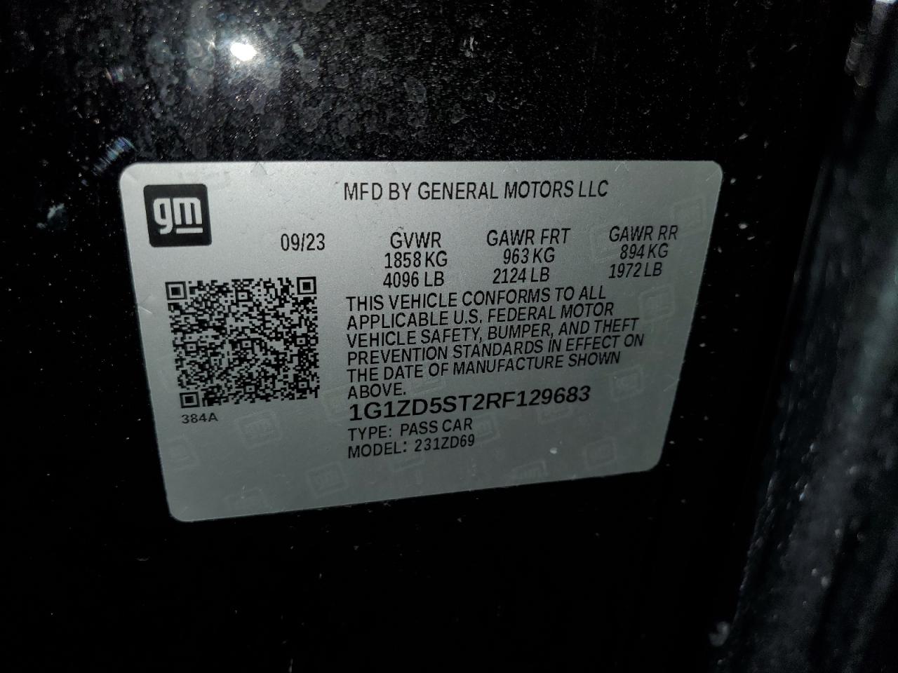 VIN: 1G1ZD5ST2RF129683 2024 CHEVROLET MALIBU