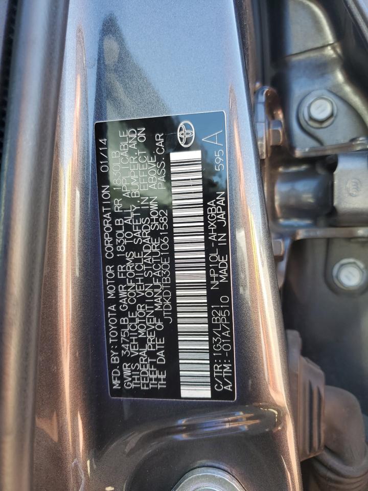 JTDKDTB30E1061582 2014 Toyota Prius C