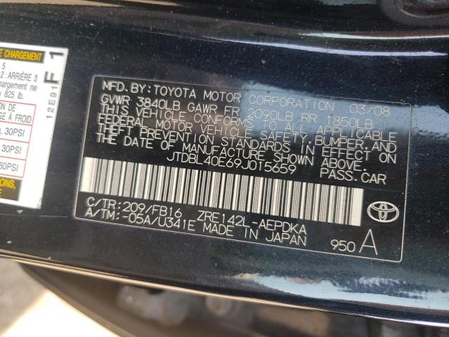 2009 Toyota Corolla Base VIN: JTDBL40E69J015659 Lot: 55262304