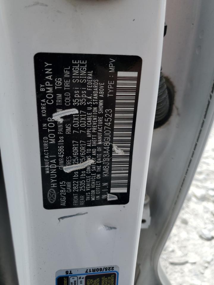 KM8J33A48GU074523 2016 Hyundai Tucson Limited