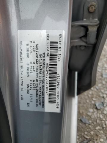 2012 Mazda 3 I VIN: JM1BL1V86C1562309 Lot: 56410364