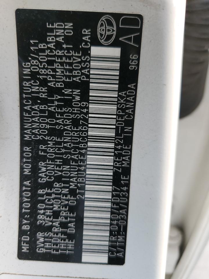 2T1BU4EE4BC667249 2011 Toyota Corolla Base