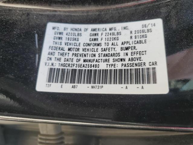 2014 Honda Accord Lx VIN: 1HGCR2F35EA259490 Lot: 56896154