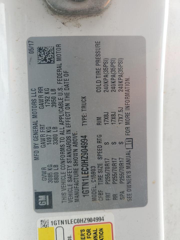 1GTN1LEC0HZ904994 2017 GMC Sierra C1500
