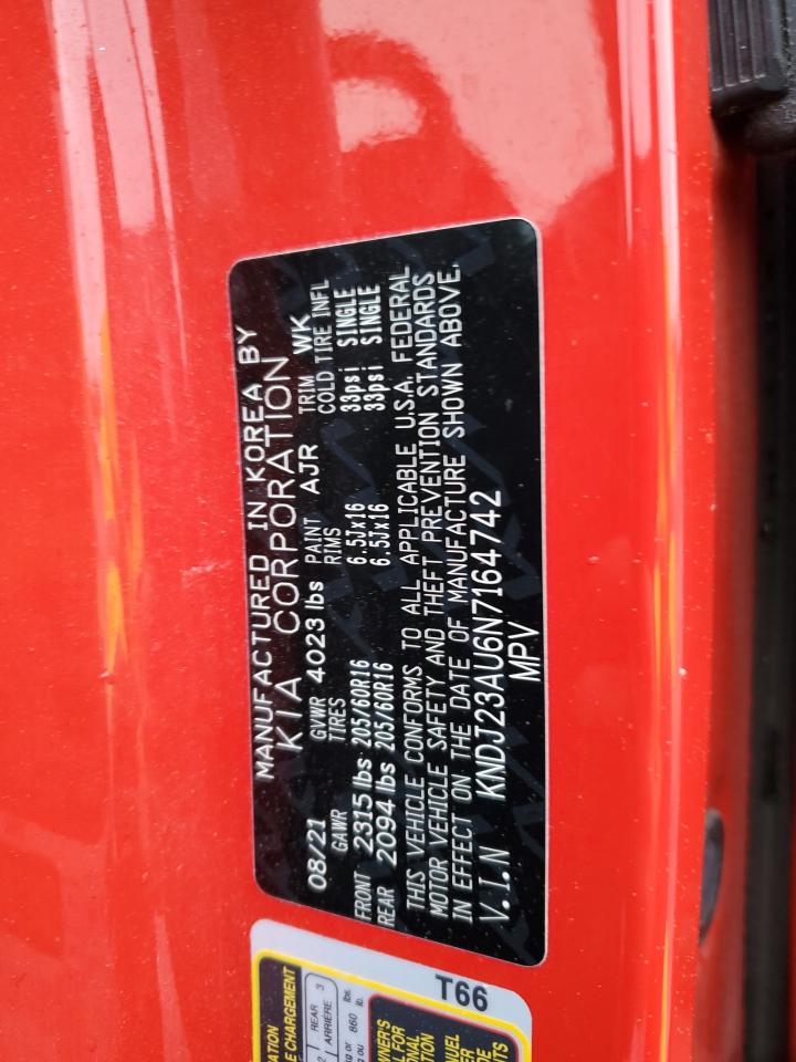 KNDJ23AU6N7164742 2022 Kia Soul Lx