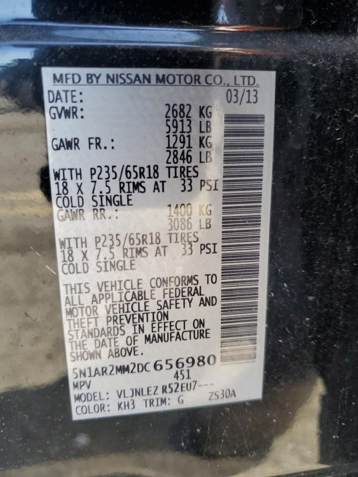 5N1AR2MM2DC656980 2013 Nissan Pathfinder S