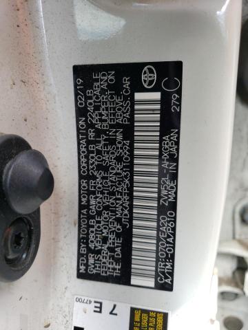 2019 Toyota Prius Prime VIN: JTDKARFP5K3110994 Lot: 53433574