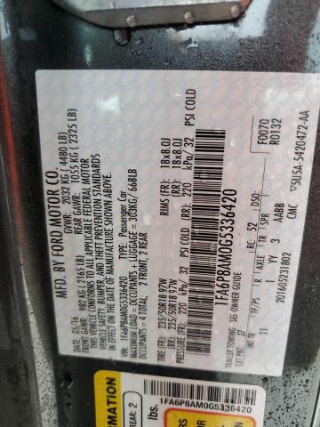 2016 Ford Mustang VIN: 1FA6P8AM0G5336420 Lot: 55737914