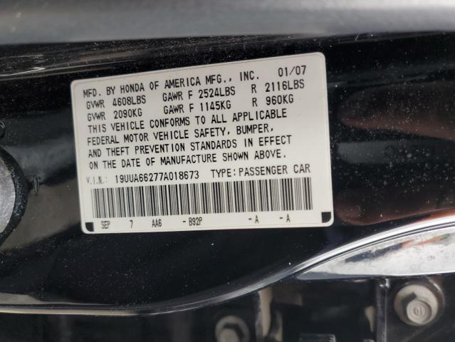 2007 Acura Tl VIN: 19UUA66277A018673 Lot: 55341944